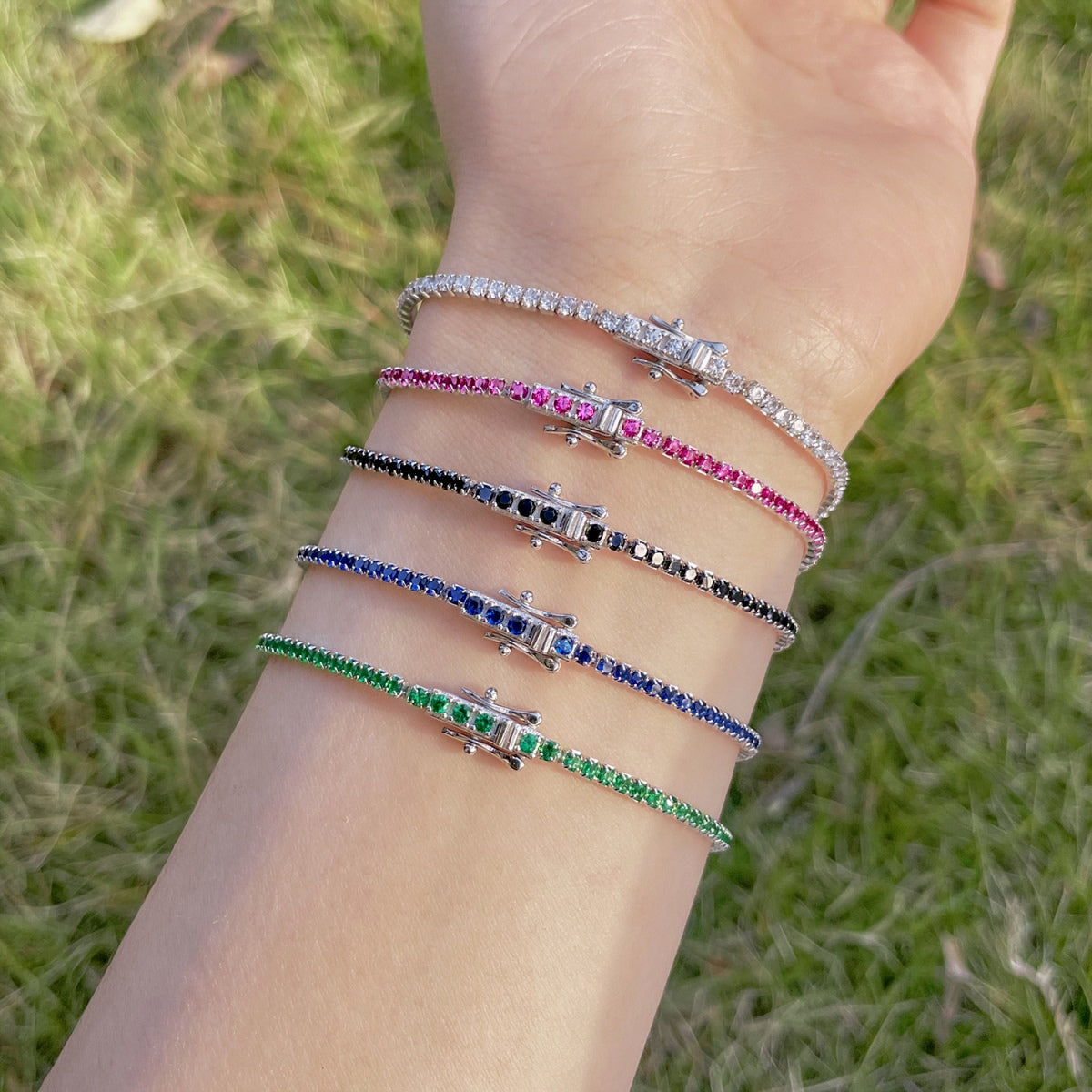 [Royal]Radiant Colorful Round Cut Party Bracelet