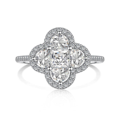 [Royal]Luxuriöser Eternity-Bankettring in Blumenform