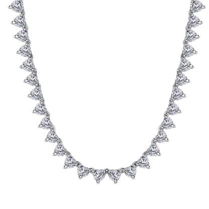 [Royal]Ornate Heart Cut Tennis Necklace