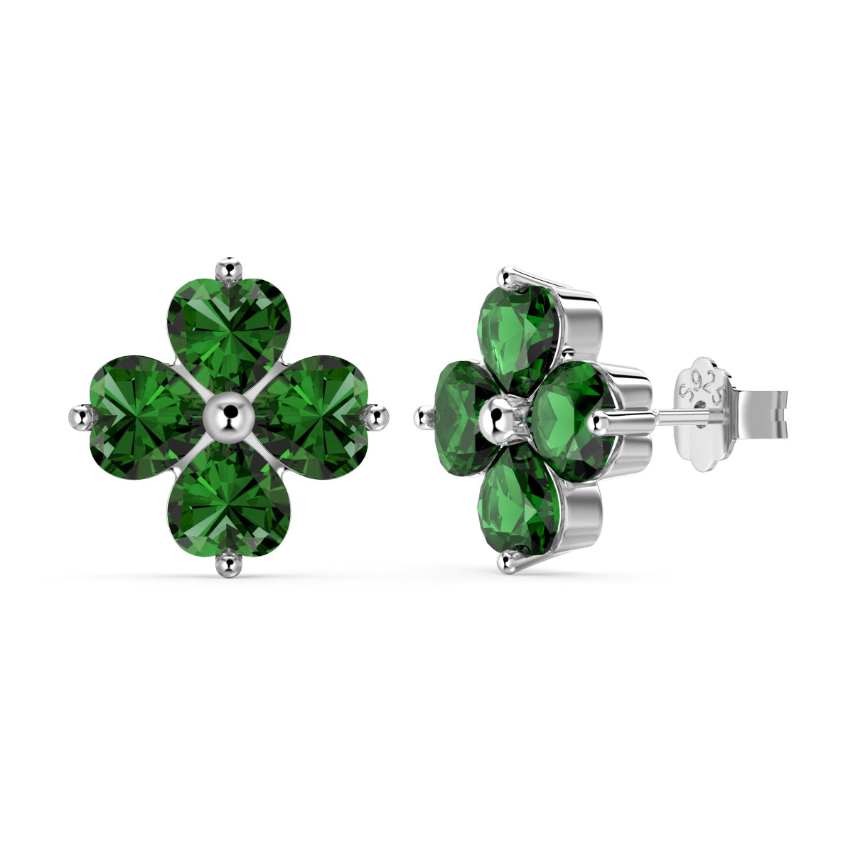 [Royal]Four-Leaf Clover Ball Earrings