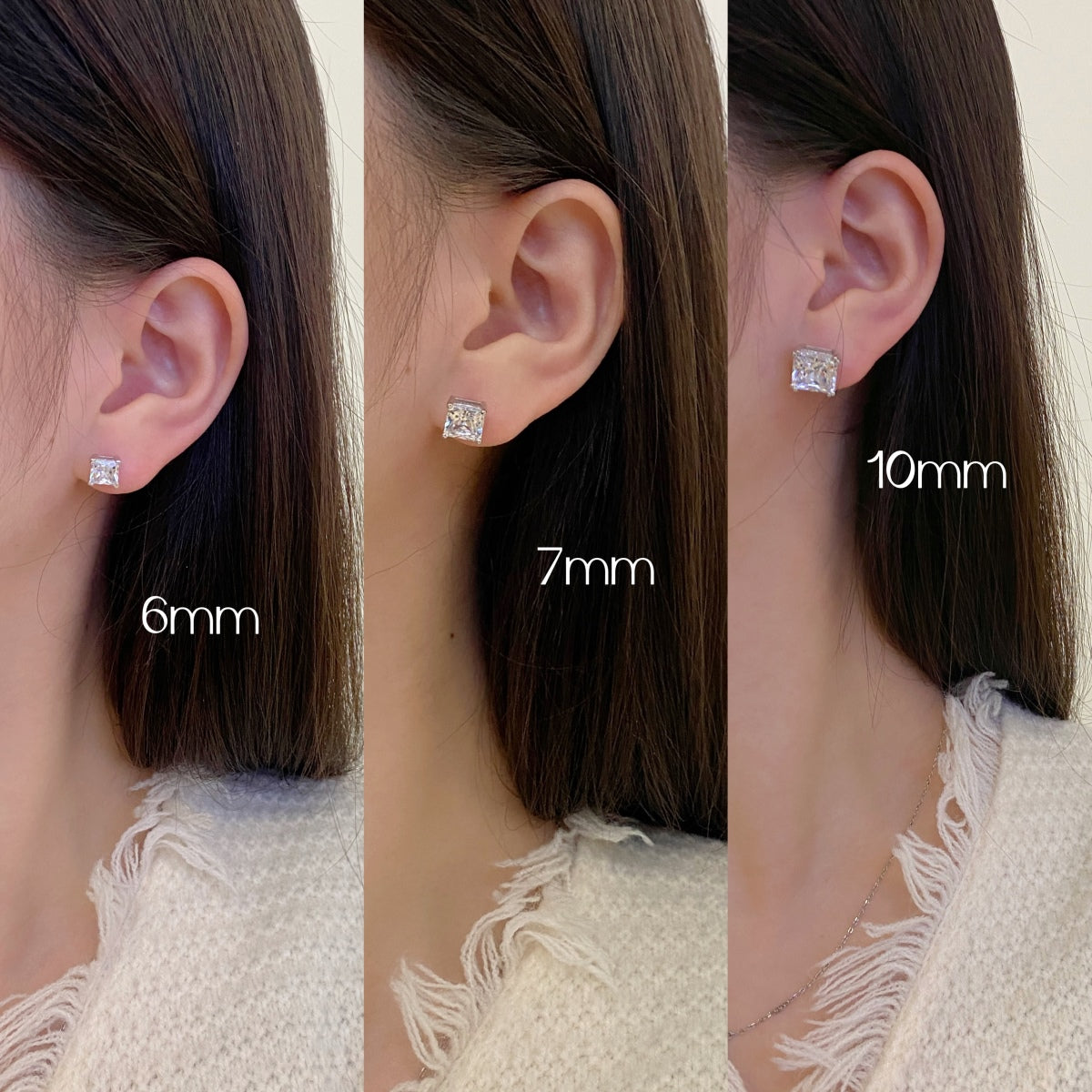 [Royal]Delicate Square Shape Earrings