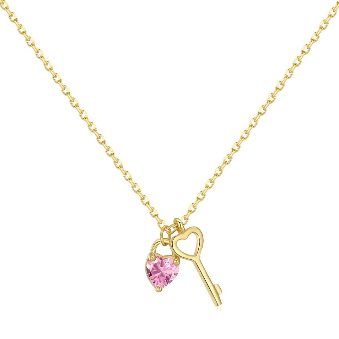 [Royal]Unique Heart Shape Key Pendent Necklace