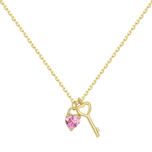 [Royal]Unique Heart Shape Key Pendent Necklace