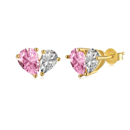 [Royal]Dazzling Elegant Heart Cut Lover Earrings