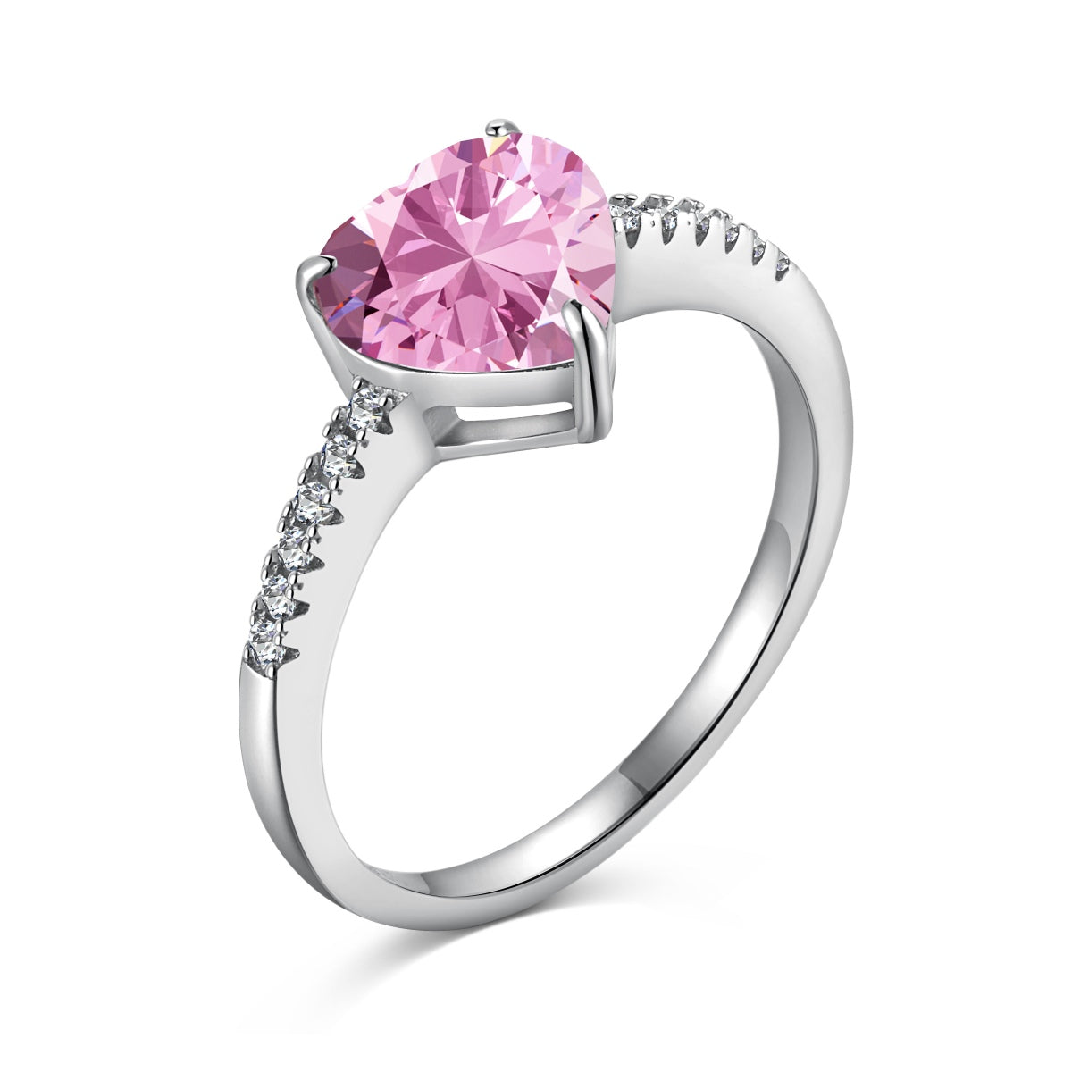 [Royal]2.0 Carat Dazzling Lustrous Heart Cut Lover Ring