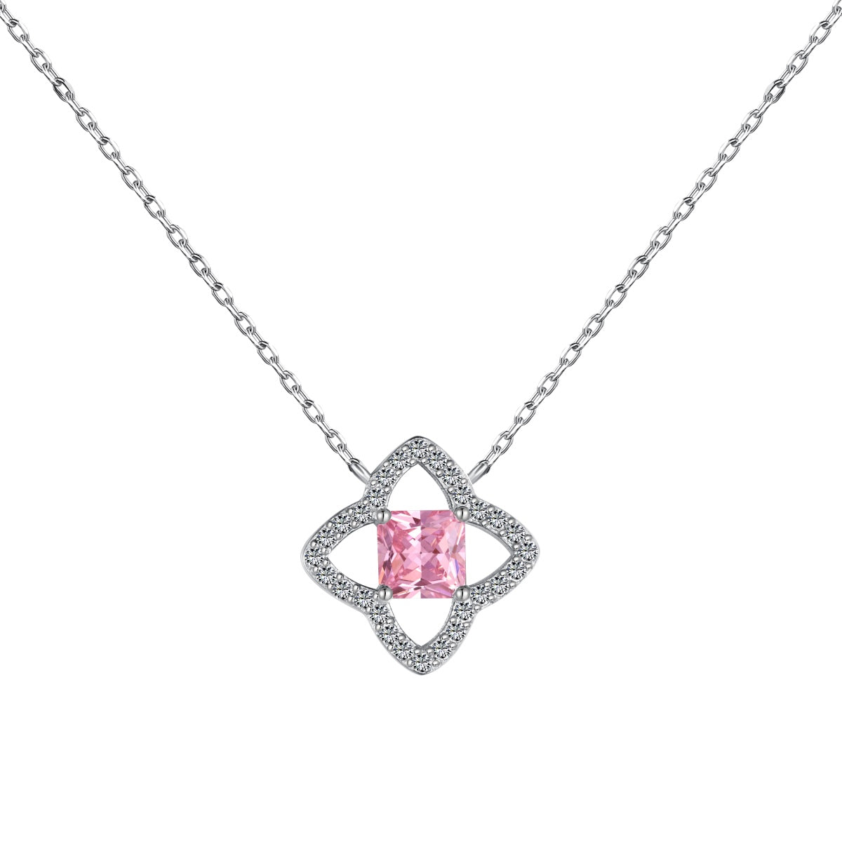 [Royal]Exquisite Flower Shape Princess Cut Necklace