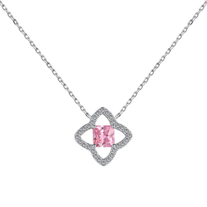 [Royal]Exquisite Flower Shape Princess Cut Necklace