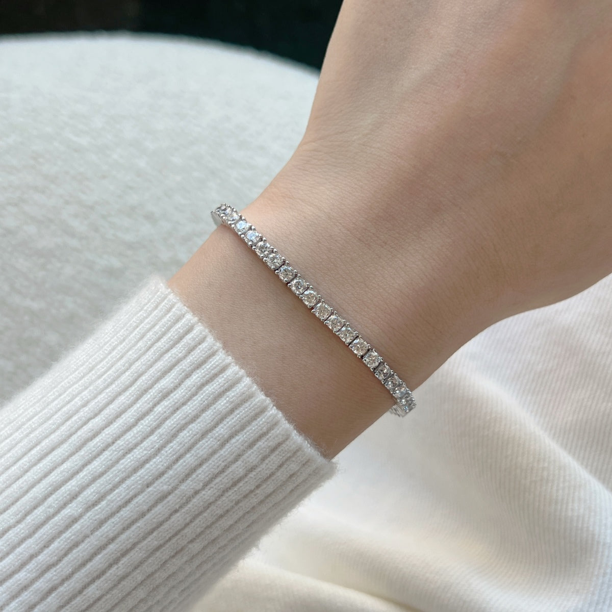 [Royal]Dainty Charming Round Cut Tennis Bracelet