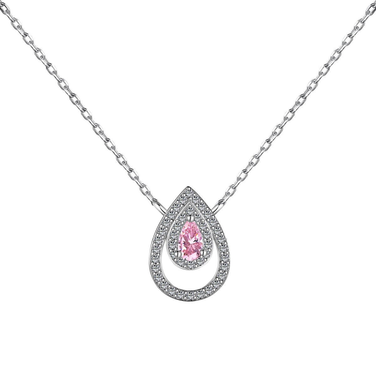 [Royal]Sparkling Pear Cut Necklace