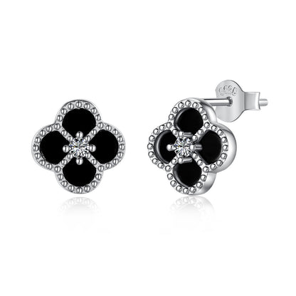 [Royal]Four-Leaf Clover Flower Shape Exquisite Earrings