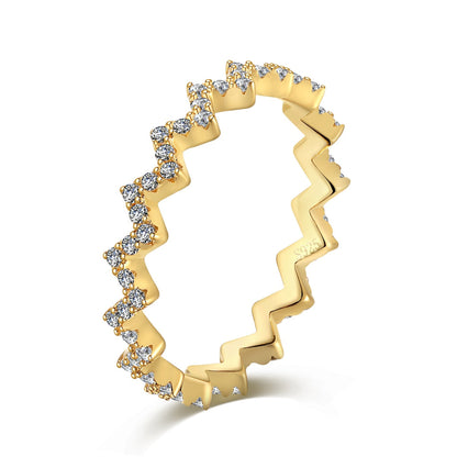 [Royal]Delicate Enchanting Wave Shape Daily Ring