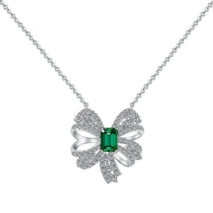 [Royal]Luxurious Flower Shape Emerald Cut Necklace