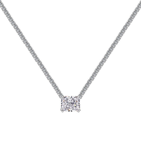 [Royal]4.0 Carat Elegant Radiant Cut Necklace