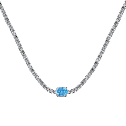 [Royal]1.0 Carat Shining Oval Cut Necklace