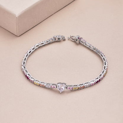 [Royal]Delicate Romantic Heart Shape Lover Bracelet