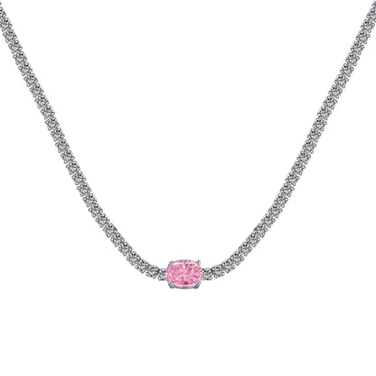 [Royal]1.0 Carat Shining Oval Cut Necklace