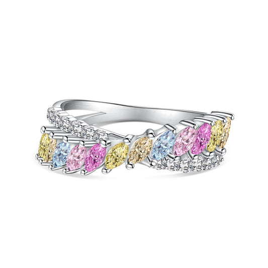 [Royal]Unique Colorful Marquise Cut Daily Ring