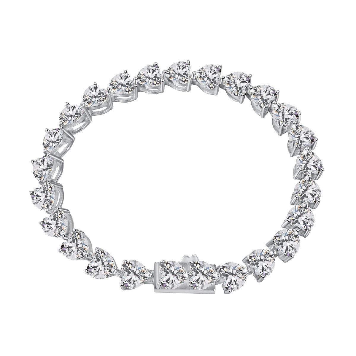 [Royal]0.75 Carat Elegant Romantic Heart Shape Lover Bracelet