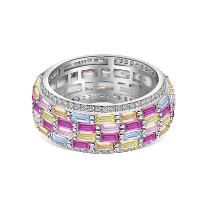 [Royal]Radiant Colorful Radiant Cut Daily Ring