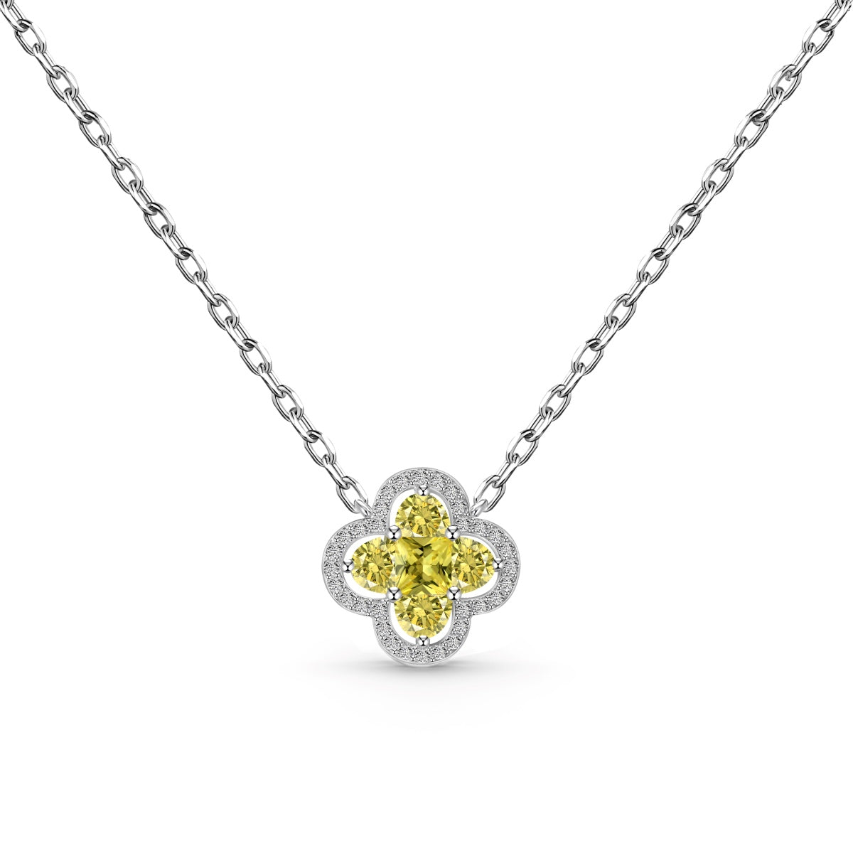 [Royal]Spliced Lucky Four-Leaf Clover Versatile Necklace