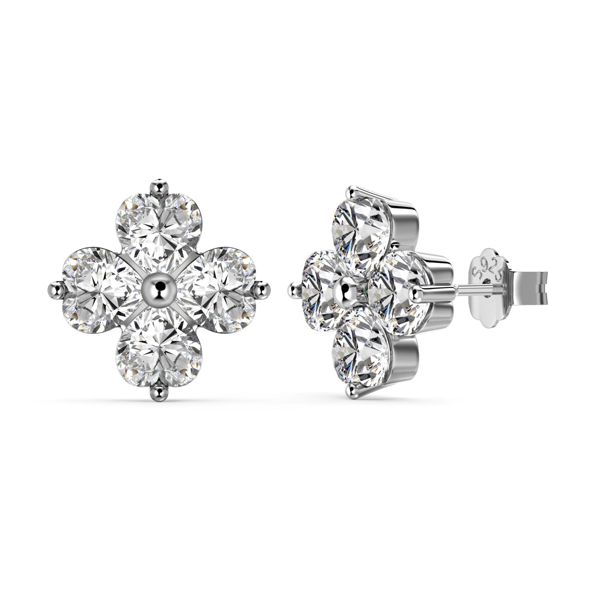 [Royal]Four-Leaf Clover Ball Earrings