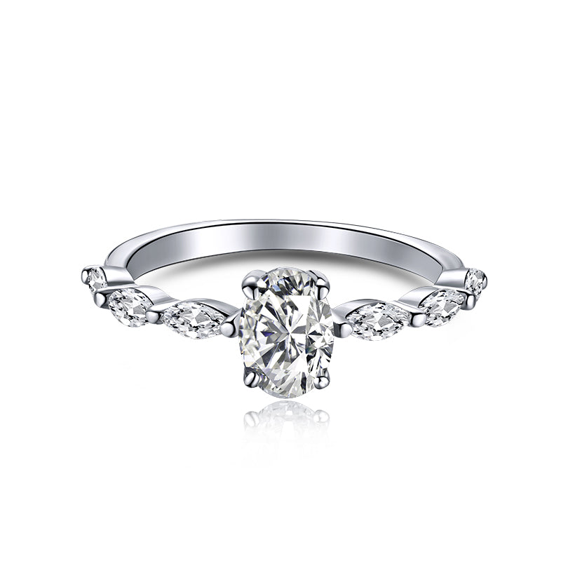 [Royal]0.75 Carat Luxurious Vibrant Elongated Cushion Cut Daily Ring