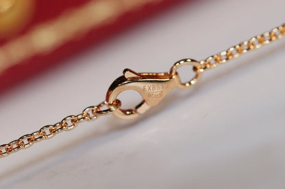 [Royal]LOVE NECKLACE PINK GOLD AND SILVER