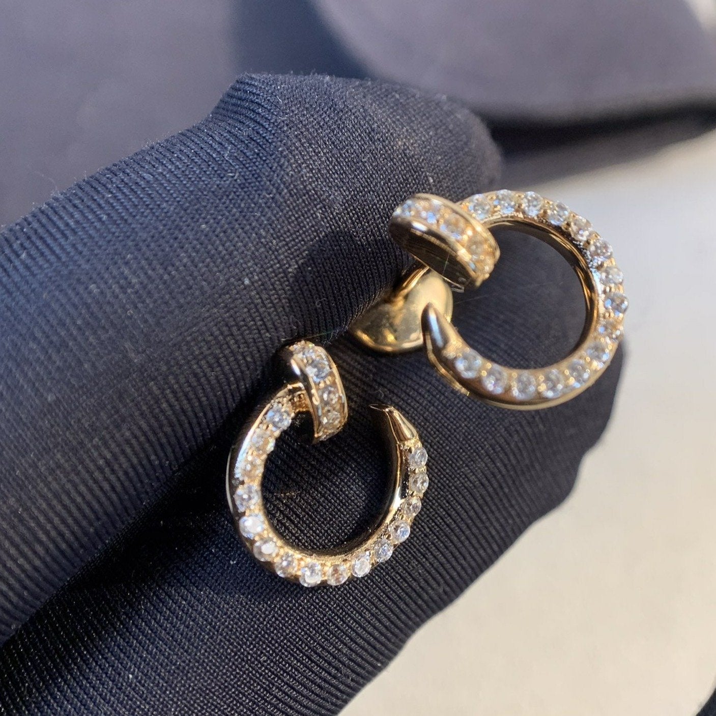 [Royal]JUSTE EARRINGS GOLD DIAMONDS