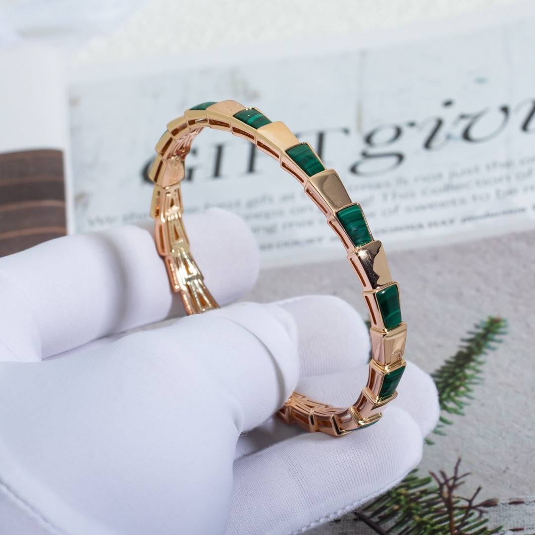 [Royal]SERPENTI BRACELET PINK GOLD MALACHITE