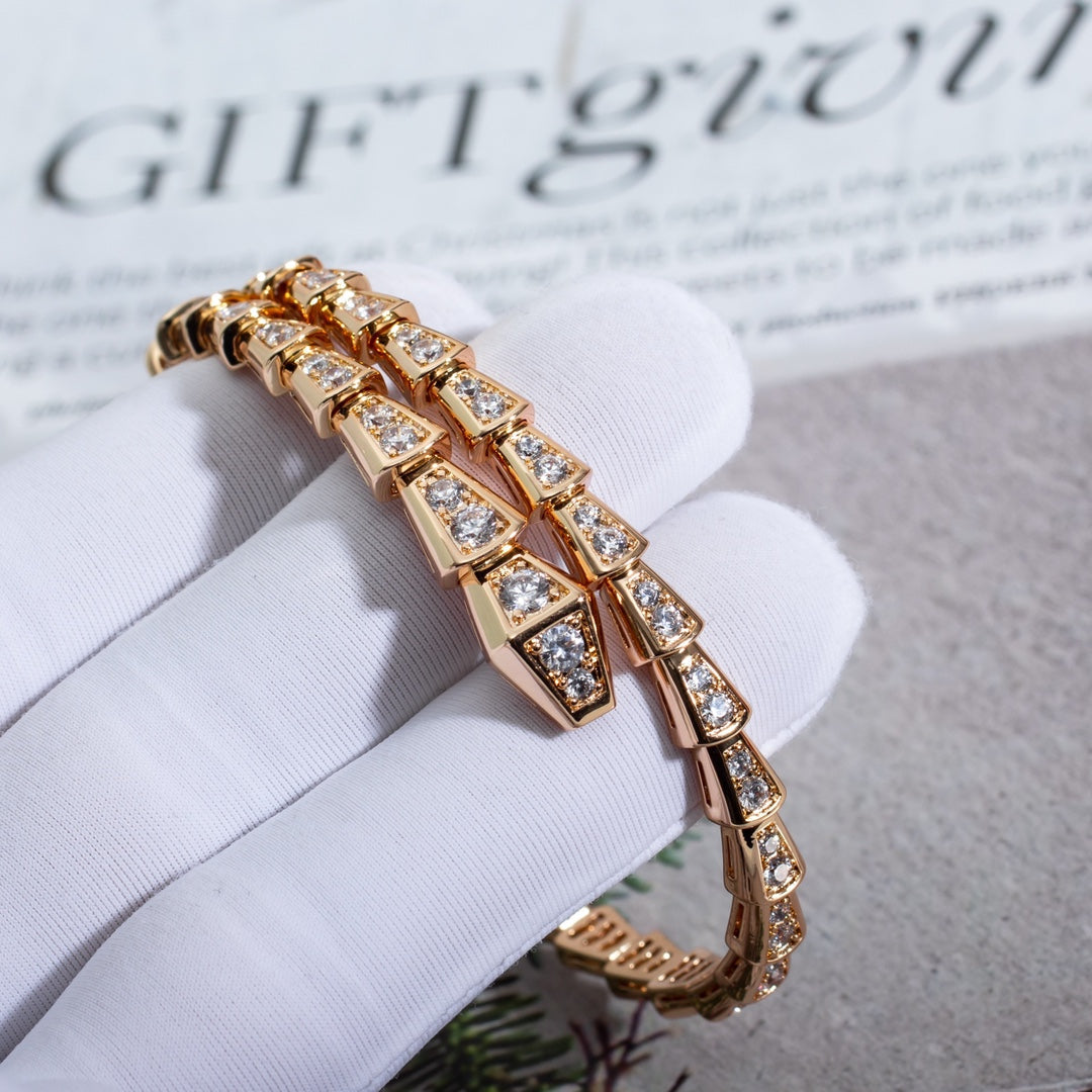 [Royal]SERPENTI BRACELET 6.8MM PINK GOLD DIAMOND