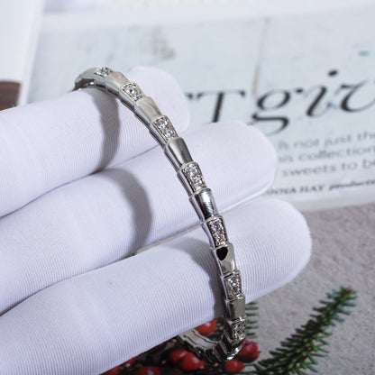 [Royal]SERPENTI BRACELET SILVER DIAMOND