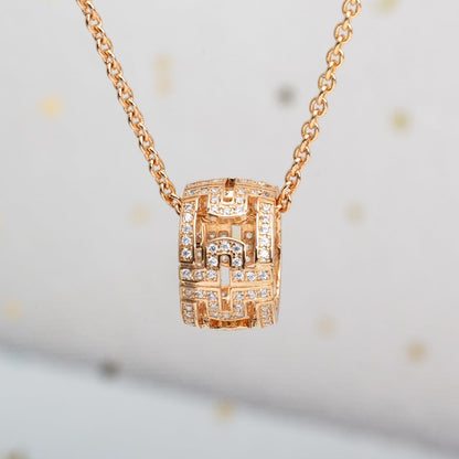 [Royal]PARENTESI NECKLACE PINK GOLD DIAMOND