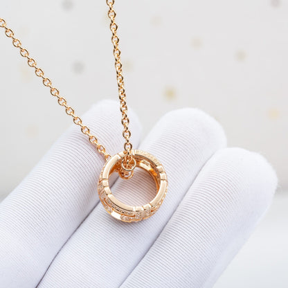 [Royal]PARENTESI NECKLACE PINK GOLD DIAMOND