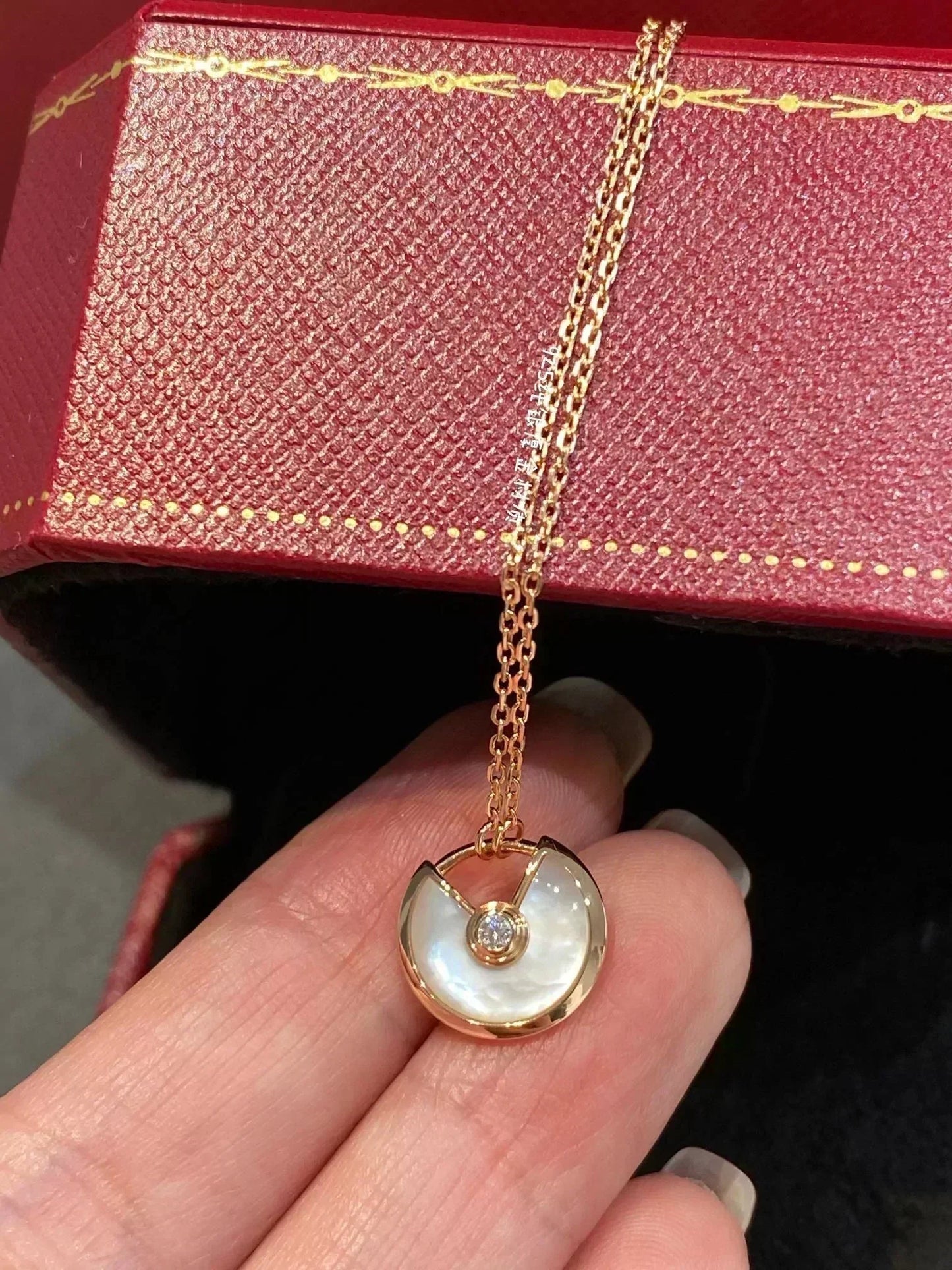 [Royal]AMULETTE ROSE GOLD MOP NECKLACE