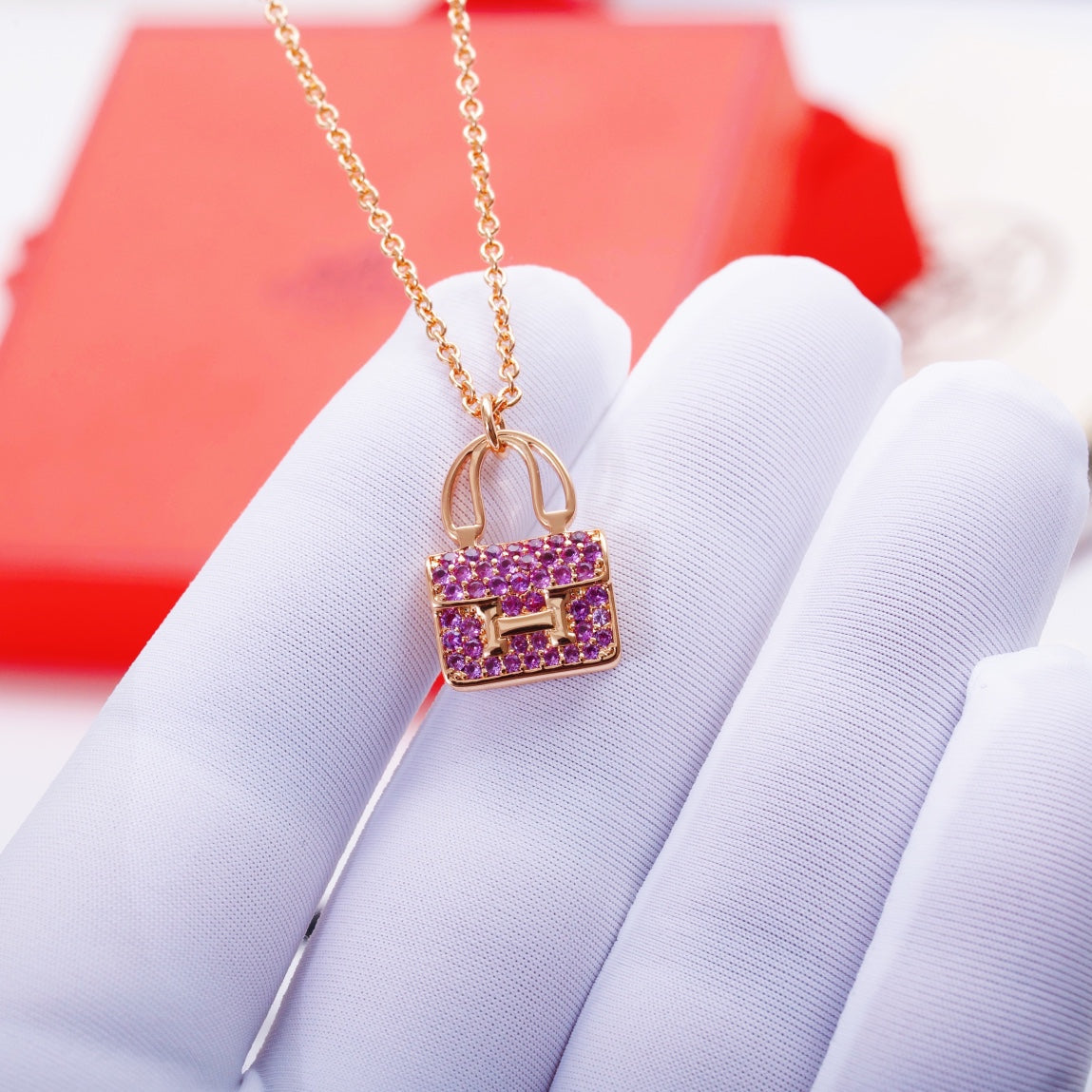 [Royal]CONSTANCE PEDANT PURPLE DIAMOND NECKLACE