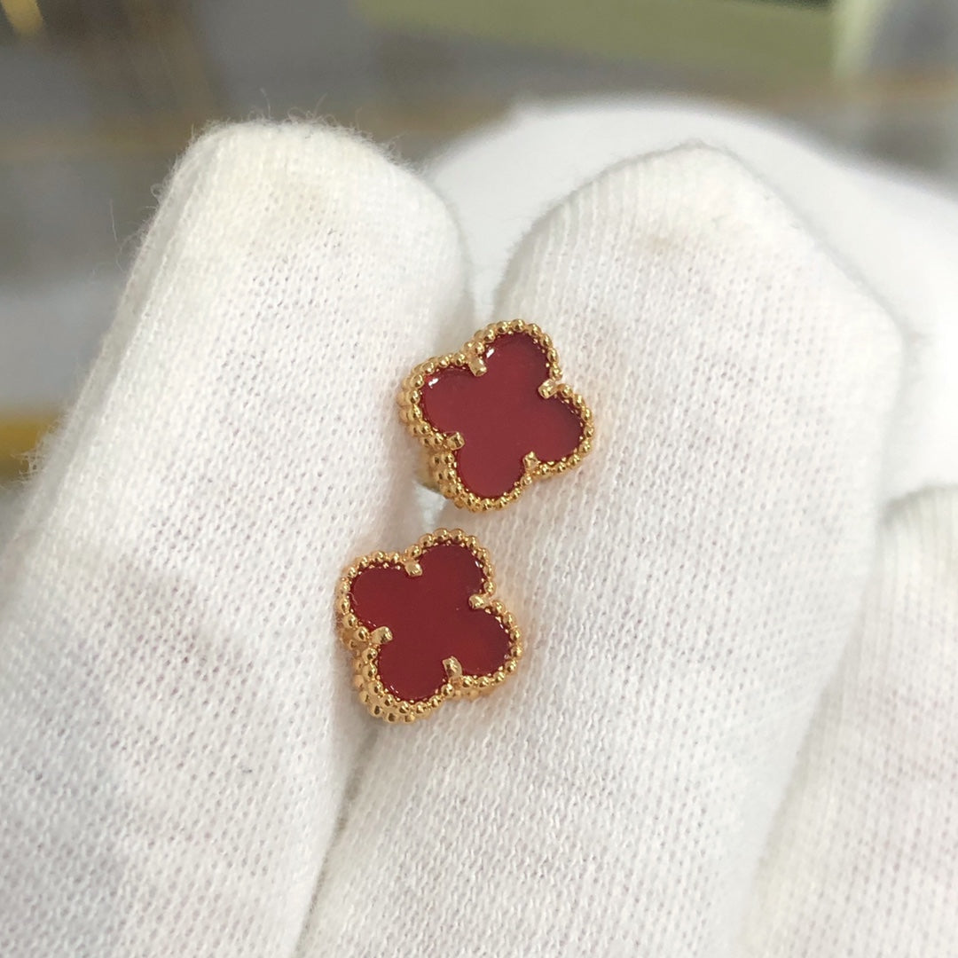 [Royal]CLOVER MINI GOLD EARRINGS