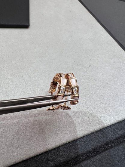 [Royal]SERPENTI MOP PINK GOLD EARRINGS