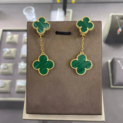 [Royal]CLOVER 2 MOTIFS  EARRINGS (MULTIPLE CHOICESC