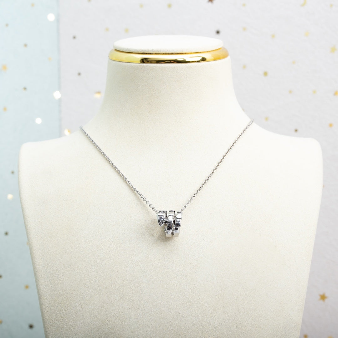 [Royal]SERPENTI SILVER NECKLACE DIAMOND