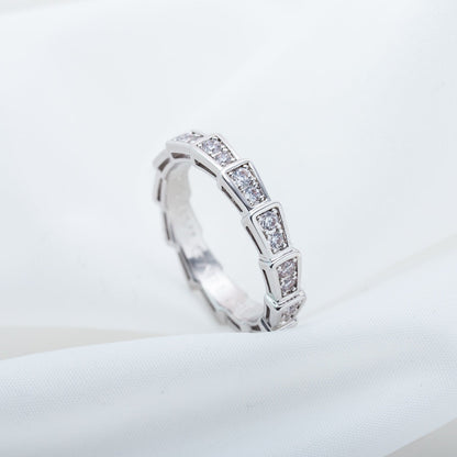 [Royal]SERPENTI RING SILVER DIAMOND PAVED 3MM