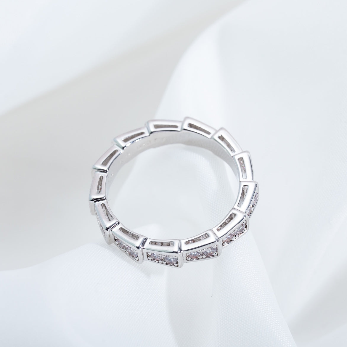 [Royal]SERPENTI RING SILVER DIAMOND PAVED 3MM