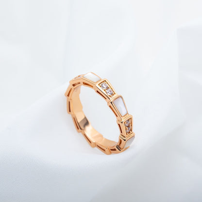 [Royal]SERPENTI RING PINK GOLD DIAMOND MOP 3MM