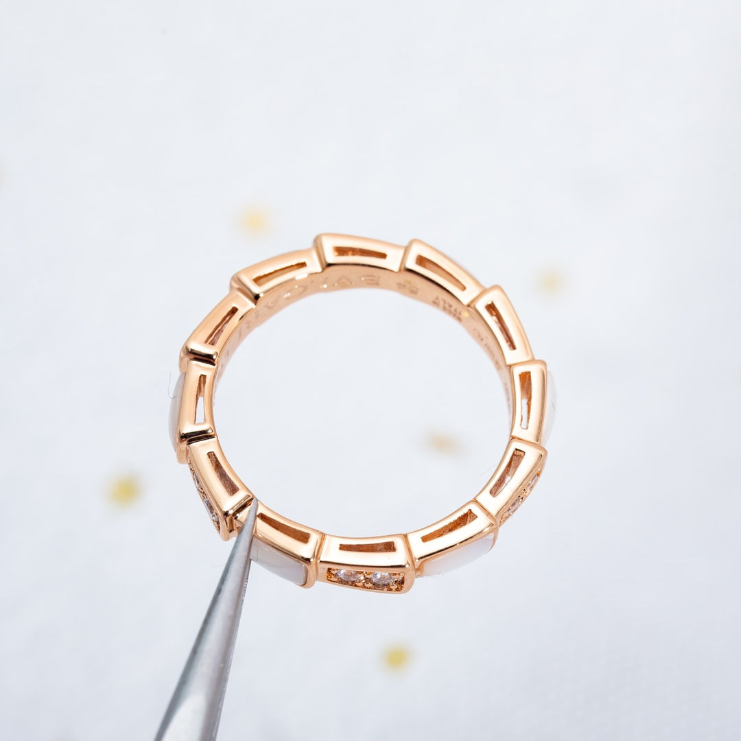 [Royal]SERPENTI RING PINK GOLD DIAMOND MOP 3MM