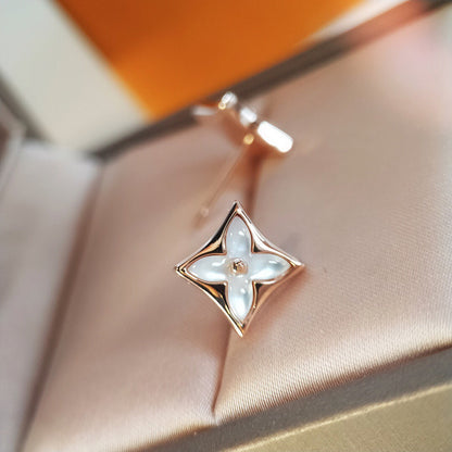 [Royal]STAR MOP PINK GOLD EARRINGS