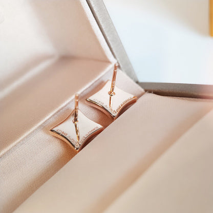 [Royal]STAR MOP PINK GOLD EARRINGS