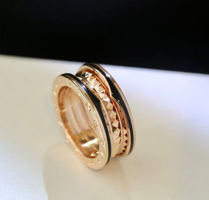 [Royal]ZERO 1 PINK GOLD BLACK CERAMIC RING