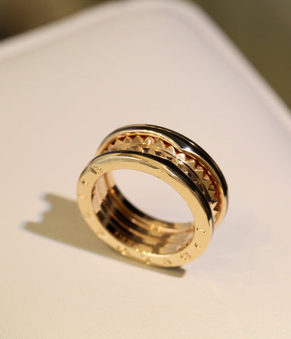 [Royal]ZERO 1 PINK GOLD BLACK CERAMIC RING