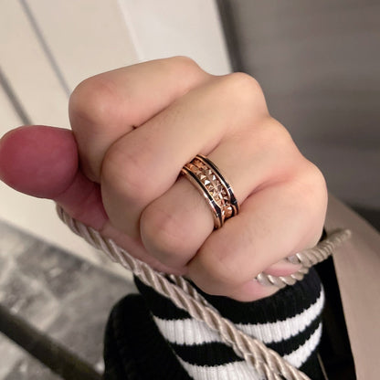 [Royal]ZERO 1 PINK GOLD BLACK CERAMIC RING