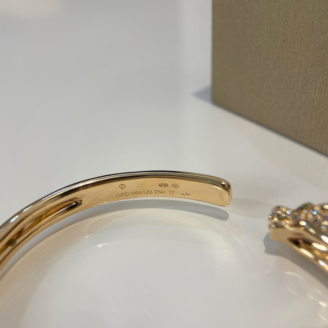 [Royal]PANTHERE GOLD DIAMOND OPEN BRACELET