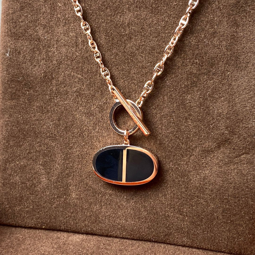 [Royal]CHAINE VERSO BLACK CERAMIC NECKLACE